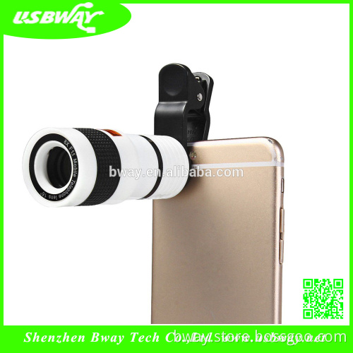 New products 2016 innovative product Universal Mobile Phone External Camera Lens& 8x ZoomTelephoto Camera Lens